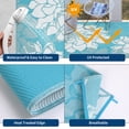 thumbnail image 7 of Hasoo 9' x 18' Light Blue Outdoor Rug for Patio Decor Waterproof Plastic Straw Modern Geometric Carpet PP Tube Woven Portable Camping Mat for Picnic Balcony, 7 of 7