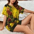 thumbnail image 4 of Sikiie Cactus Flowers Womens Pajama Sets Short Sleeve Top With Pants Sleepwear 2 Piece Lounge SetMedium, 4 of 6