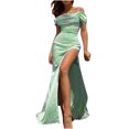 thumbnail image 1 of Pompotops Mode Femme Été Manches Courtes Aguichant Décontractée Imprimé Dos Nu Longue Robe, 1 of 8