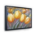 thumbnail image 3 of Designart 'Abstract Yellow Blooming Tulips' Traditional Framed Canvas Wall Art Print, 3 of 5