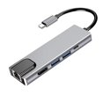 thumbnail image 2 of 1 Hub Usb C, Adaptador Multipuerto 8 En 1, Estaciones De Acceso, Usb-c Vers Hdmi 4k Et Vga, Ethernet Rj45, Audio/micrófono, Pd 100w, Puertos Usb 3.0, Acoplamiento, 2 of 5