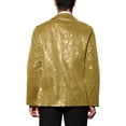 thumbnail image 3 of INSPIRE CHIC Men's Sequin Suit Jacket Sparkly Party Show Glitter Sports Coat, 3 of 6