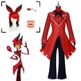 thumbnail image 2 of Uniforme de hotel Hazbin Cosplay ALASTOR Disfraz de Cosplay Conjunto completo Peluca Gafas Astas de ciervo Dentadura postiza Chaqueta Pantalones Uniforme de Halloween, 2 of 4