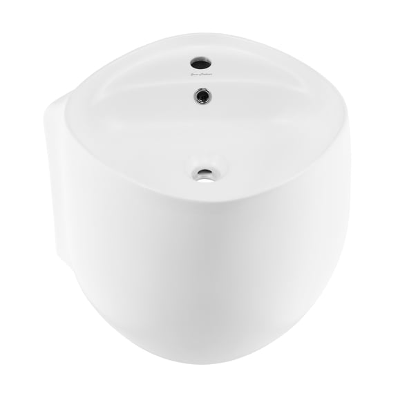 Dieppe Wall-Mount Sink in Matte White