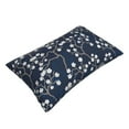 thumbnail image 2 of Haiem Pillowcase for Hair and Skin Queen - Cherry Blossoms on Navy Background Printed Soft Pillowcase with Envelope Closure-14"x20", 2 of 8