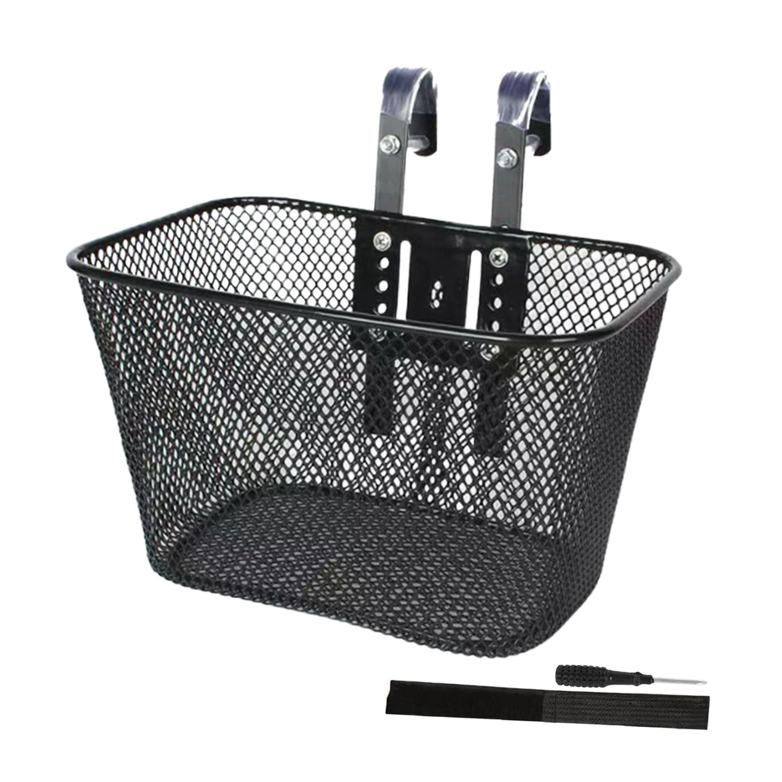 Kids Bike Basket Children Bicycle Basket Front Bicycle Basket Sturdy Metal Construction for Boys Girls Bikes