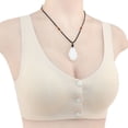 thumbnail image 2 of Quealent Sports Bras For Women High Support Women's Comfort Front Close Sport Bra With Mesh Straps,Beige 3XL, 2 of 3