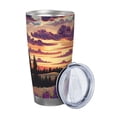 thumbnail image 2 of Goofa Starry Night Purple Irises for 20 oz Skinny Tumbler Stainless Steel Coffee Mug Slim Vacuum Insulated Travel Cup Car Cup-Without Straw, 2 of 8