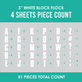 thumbnail image 4 of S.E.I 3-Inch Iron-on T-Shirt Letters Block Letter Flock Heat Transfers White, 4 of 4