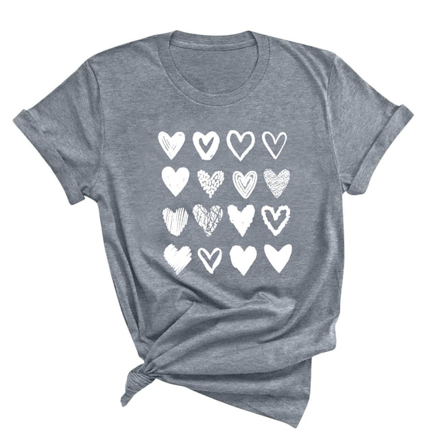 Blusas de Manga Corta para las Mujeres Divertido Impreso Cuello Redondo Tee, Vintage Humor Gráfico Blusas de Primavera para las Mujeres