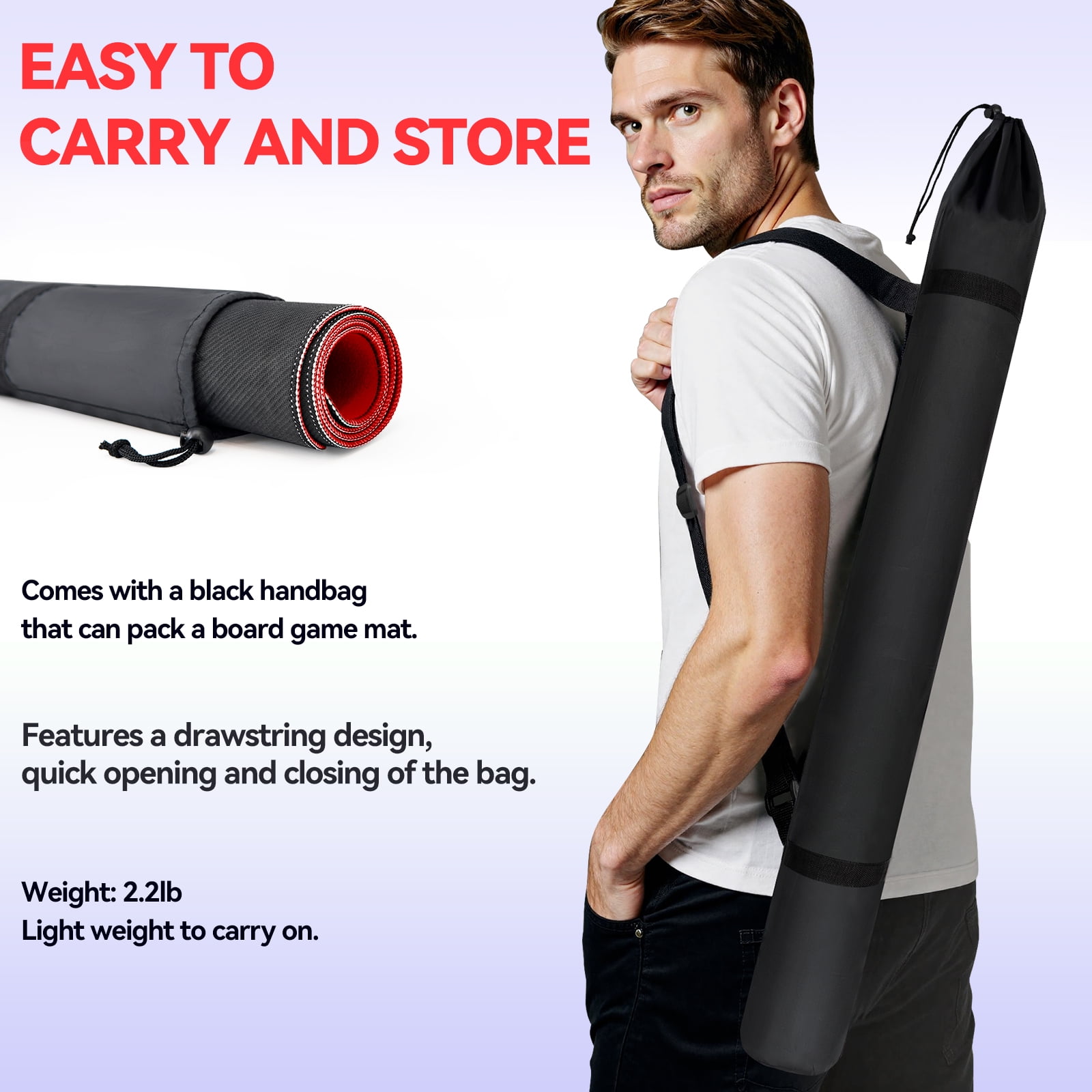 Noise Reducing Anti-Slip Table Cover Pad | Portable Game Mat for Mahjong, Poker, Cards, Dominoes with Carry Bag