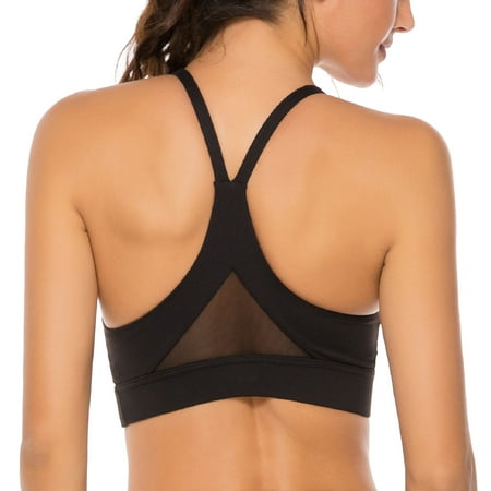 

Strappy Sports Bra for Women - Women s Sports Bra Ribbed Seamless Back bralettes for Workout Yoga Gym
