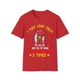 thumbnail image 2 of Hen Look Calm Novelty Apparel Pecked You 3 Times Unisex Softstyle T-Shirt, 2 of 7