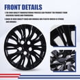 thumbnail image 6 of 16" Set of 4 Hubcaps Wheel Rims Cover Fit 2012-2014 Toyota Camry /2012-2014 Toyota Camry Hybrid Compatible with Steel Wheels Snap on Installation(16-inch,Black Lacquer), 6 of 11