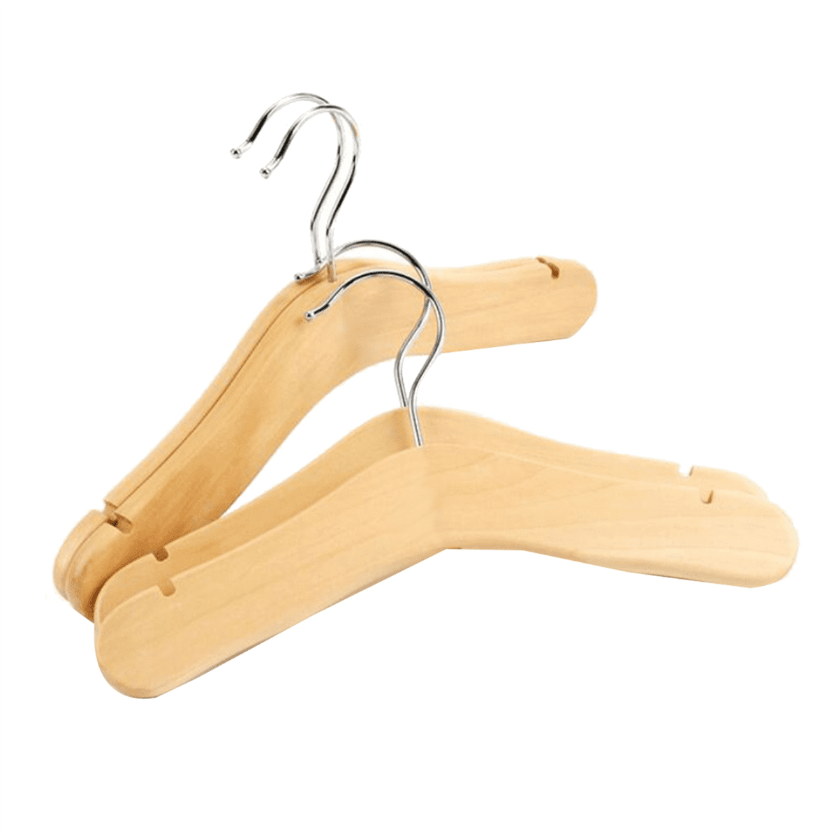 Wooden Baby Hangers,Kids Hangers,Notched Shoulder Design for Children Clothes,Decoration Hanger,20 Pack,Medium