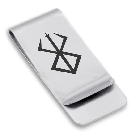 Stainless Steel Viking Berserkers Classic Slim Money Clip Credit Card Holder