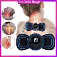 thumbnail image 2 of EMS Neck Massager Rechargeable Cervical Massage Sticker Patch 8 Modes 19 Gears Pulsed Therapy Instrument Tens Muscle Stimulator Pain Relief ..., 2 of 5