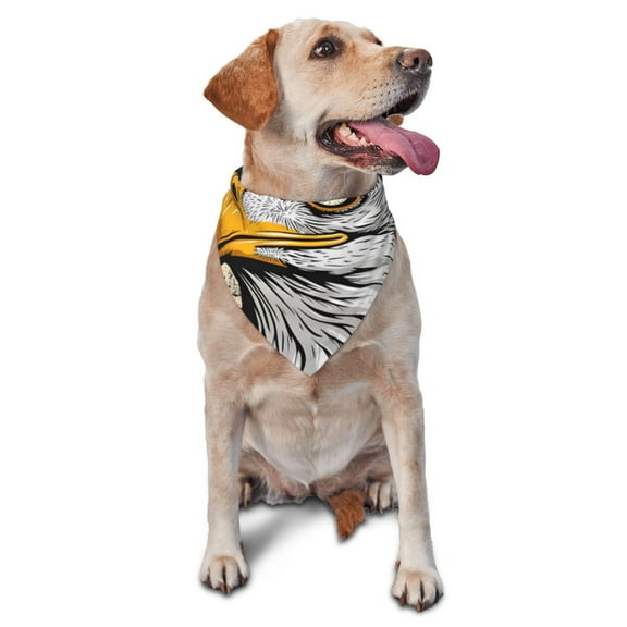 Xecao American Bald Eagle for Pet Bandana - A Stylish Triangle Accessory for Small to Large Dogs, Puppies, and Cats