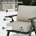 thumbnail image 6 of INTER HUT Urban Anvil 7 PCS Metal Patio Conservation Set, 2 Patio Chairs 2 Swivel Rockers Couch Coffee Table Side Table, Black/Beige, 6 of 10