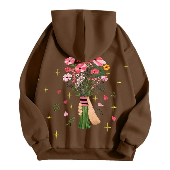 2025 Puawkoer Hooded sweater 1pc Sweatshirt Sweafor Women White Fox Hoodie Oversized Sweatshirt Size Hoodies Gray Hoodie Women's Graphic Hoodies Oversized Pullover Tops Casual Long Sleeve Hooded Dra