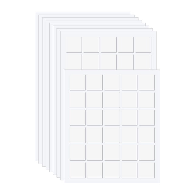 Unique Bargains 1' Double Sided Adhesive Dots, 350 Pack Clear Sticky Tack Square Mounting Putty Removable Adhesive Putty