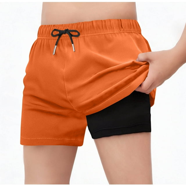 Cowsor Maillots de Bain Garçon Shorts de Bain Séchage Rapide avec Doublure de Compression