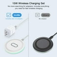 thumbnail image 4 of 15W Wireless Charger Samsung S24 Ultra Charging Pad for Samsung Galaxy S24 S23 FE S22 Ultra S21 Note20 Z Flip/Fold 6 5 4,Google Pixel 9 8A 7A 8 7 6 Pro,Wireless Fast Charging Station with QC Adapter, 4 of 16