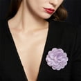 thumbnail image 2 of 9cm Wedding Fabric Flower Brooch Pin Hair Clip for Women Men Elegant Big Camellia Rose Floral Brooches Lapel Pins Dainty Holiday Party Costume Dress Accessories Jewelry, 2 of 12