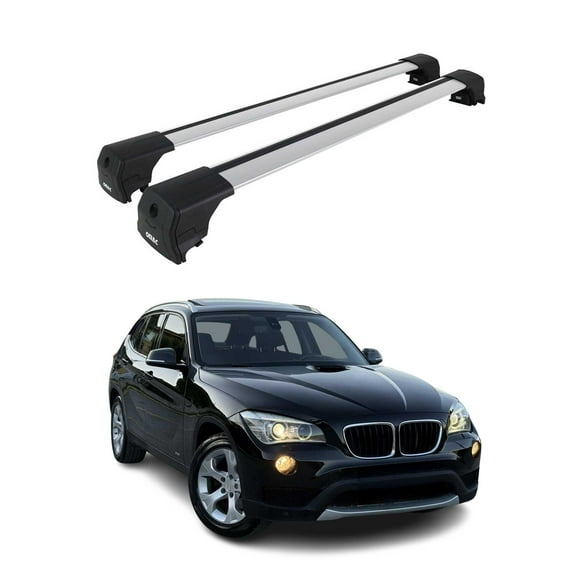 Alu Roof Racks Cross Bars Luggage Carrier for BMW X1 E84 2010-2015 Silver 2Pcs