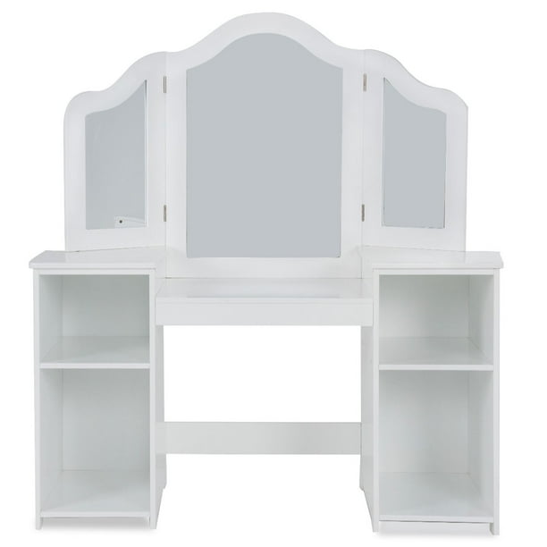 Topbuy Children's Dressing Table Kid Size Vanity Mirror Unit w/ Tri