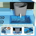 thumbnail image 4 of Qaba Mud Kitchen for Kids, Wooden Outdoor Play Kitchen with Sink, Faucet, Water Tank, Storage Shelves, Accessories for Boys and Girls, Blue, 4 of 9