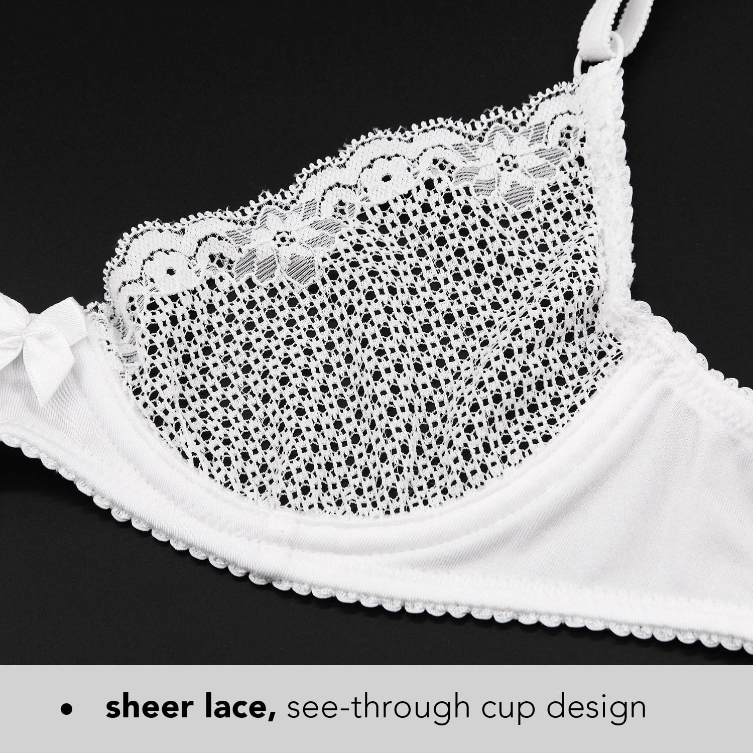 Soutien-gorge Balconnet En Dentelle Avec Armatures - Transparent, Bretelles Réglables Et Croisables - Pour Tenues Décolletées, Confort Et élégance - 11