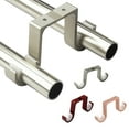thumbnail image 2 of Aluminum Alloy Double Curtain Rod Brackets Window Hardware Holder Home Decorations Top Mounted Easy to Install, 2 of 7