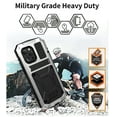 thumbnail image 3 of Allytech Rugged Case for iPhone 13 Pro Max (6.7") Cover with Screen Protector, PC Back + Anti-Drop Silicone + Front Metal Frame Shockproof Stand Hand Rope Case for iPhone 13 Pro Max 2021, Silver, 3 of 5