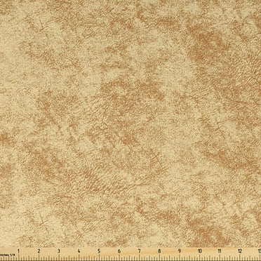 Faux Suede Fabric by the Yard Digitally Printed Distressed Texture, Durable and Washable Fabric for DIY Projects Indoor Outdoor Decoration Upholstery Home Textile, 5 Yard, Pale Coffee , by Ambesonne