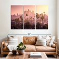 thumbnail image 2 of Elephant Stock Los Angeles Palms Skyline Wall Art - Horizontal Multi Panel Canvas - Living Room Wall Decor - City Multi Panel - Beige And Gray Decor - 65" x 42", 2 of 8