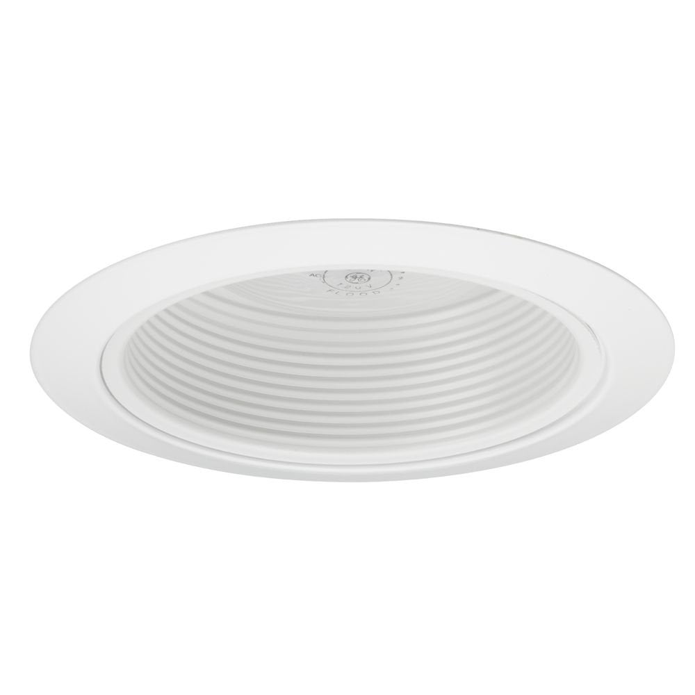 6" 6 Inch White Baffle White Ring Recessed Can Light Housing Trim 1 Pack 