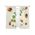 thumbnail image 2 of Ladybugs Eucalyptus Sheer Curtains 72 Inches Long 2 Panels Set, Window Sheer Curtains for Living Room/Bedroom, Spring Botanical Leaves Green Light Filtering Rod Pocket Curtain 52''x72''x2, 2 of 8