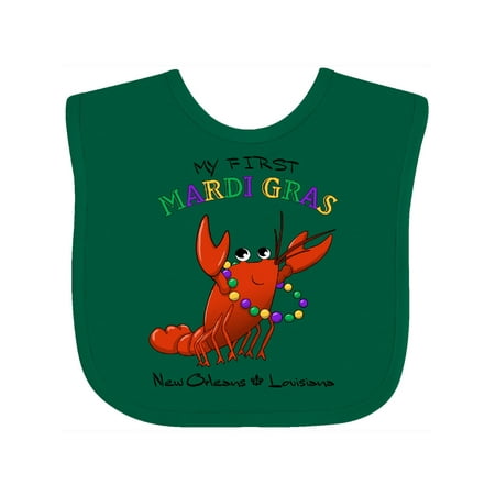 

Inktastic My First Mardi Gras Crawfish Gift Baby Boy or Baby Girl Bib