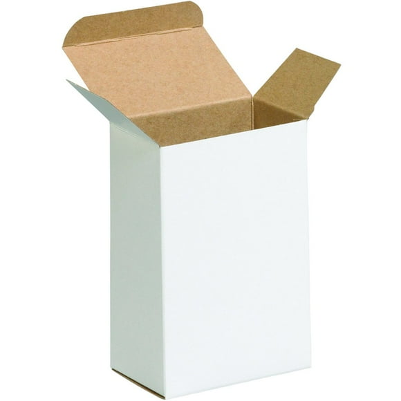 Aviditi "Aviditi White Folding Gift Boxes, 4"" x 2 1/2"" x 6"", Pack of 250, Easy to Assemble Reverse Tuck Carton, for Small Gifts or Parts" (RT9SCWAVI)