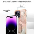 thumbnail image 3 of Allytechgroup Compatible with iPhone 16 Case for Women Girls, Canera & Screen Protection Soft TPU Shell Anti-fall Slim Shockproof Back Cover for iPhone 16, C, 3 of 6