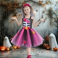 thumbnail image 5 of shqvo Halloween Dress for Girls Skeleton Lace Tutu Suspenders Skirt &Headdress, Flower Decoration Stage Performance Clothes, 5 of 9