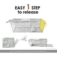 thumbnail image 5 of Collapsible Animal Trap Cage 32"x12"x10" Humane Catch and Release Steel Cage Foldable, 5 of 8