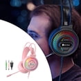 thumbnail image 3 of Auricures Estéreo de 3,5 Mm para Juegos para Colocar sobre Oreja, Estéreo con Micrófono Flexible con USB Macarena  auriculares para juegos, 3 of 8