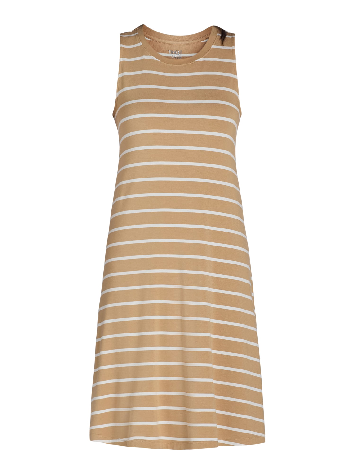 Time and Tru Women’s Sleeveless Knit Swing Dress, Sizes XS-XXXL