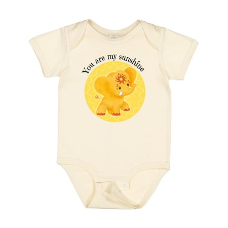 

Inktastic You Are My Sunshine Elephant Etana Yellow and Cute Gift Baby Boy or Baby Girl Bodysuit