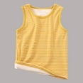 thumbnail image 2 of Mepaouo Boys Girls Striped Fleece Thermal Tank Tops Sleeveless Running Tennis Yoga Shirts(Yellow,E), 2 of 4