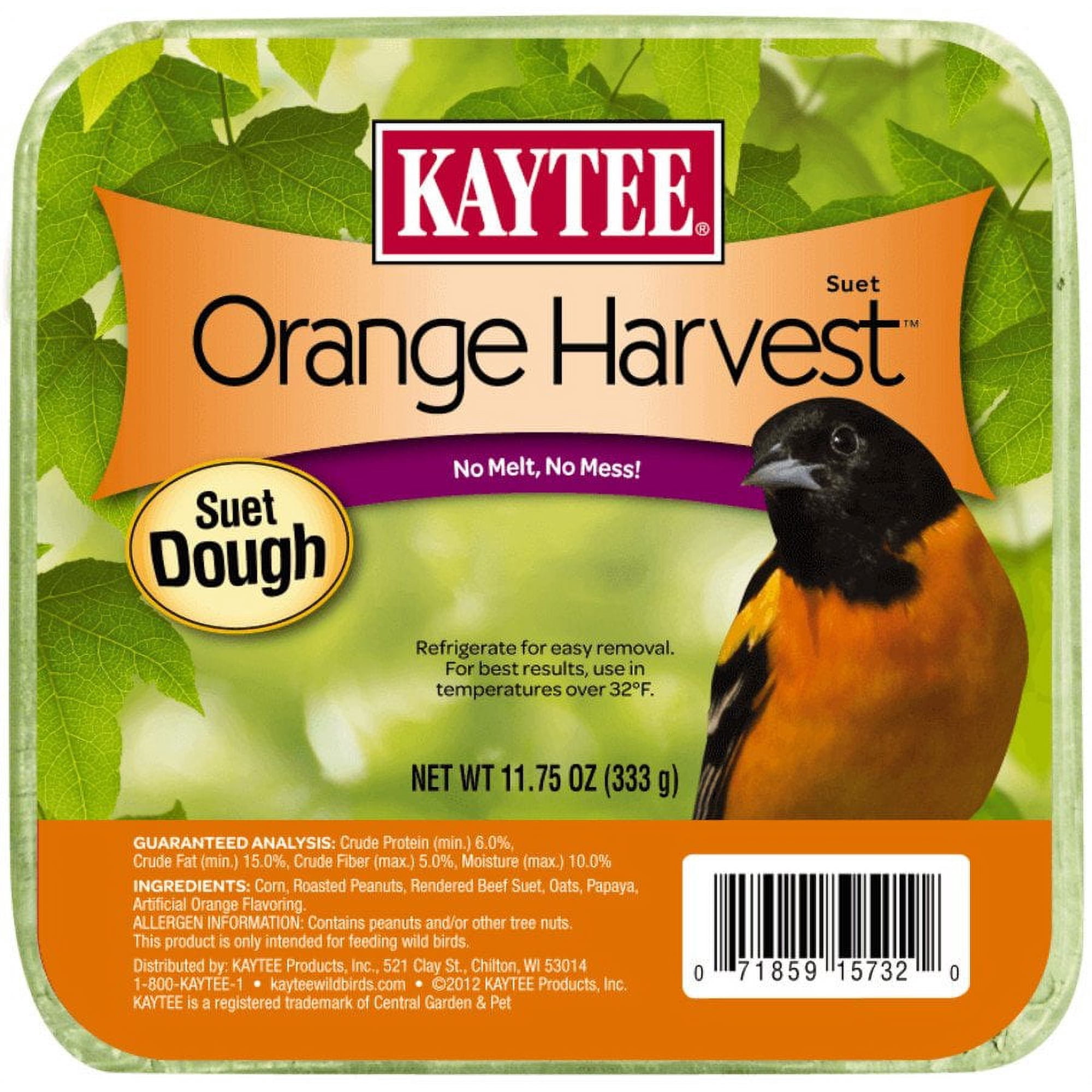 Kaytee Orange Harvest Suet Dough, 11.75 Ounce Pack of 1
