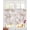 Brown, variant on Brown White Floral Sheer Curtains 39 Inch Length 2 Panels Set for Living Room/Bedroom, Spring Botanical Leaves Farmhouse Kitchen Curtains Grommet Semi-Sheer Curtains Window Treatments 27.5"x39"x2