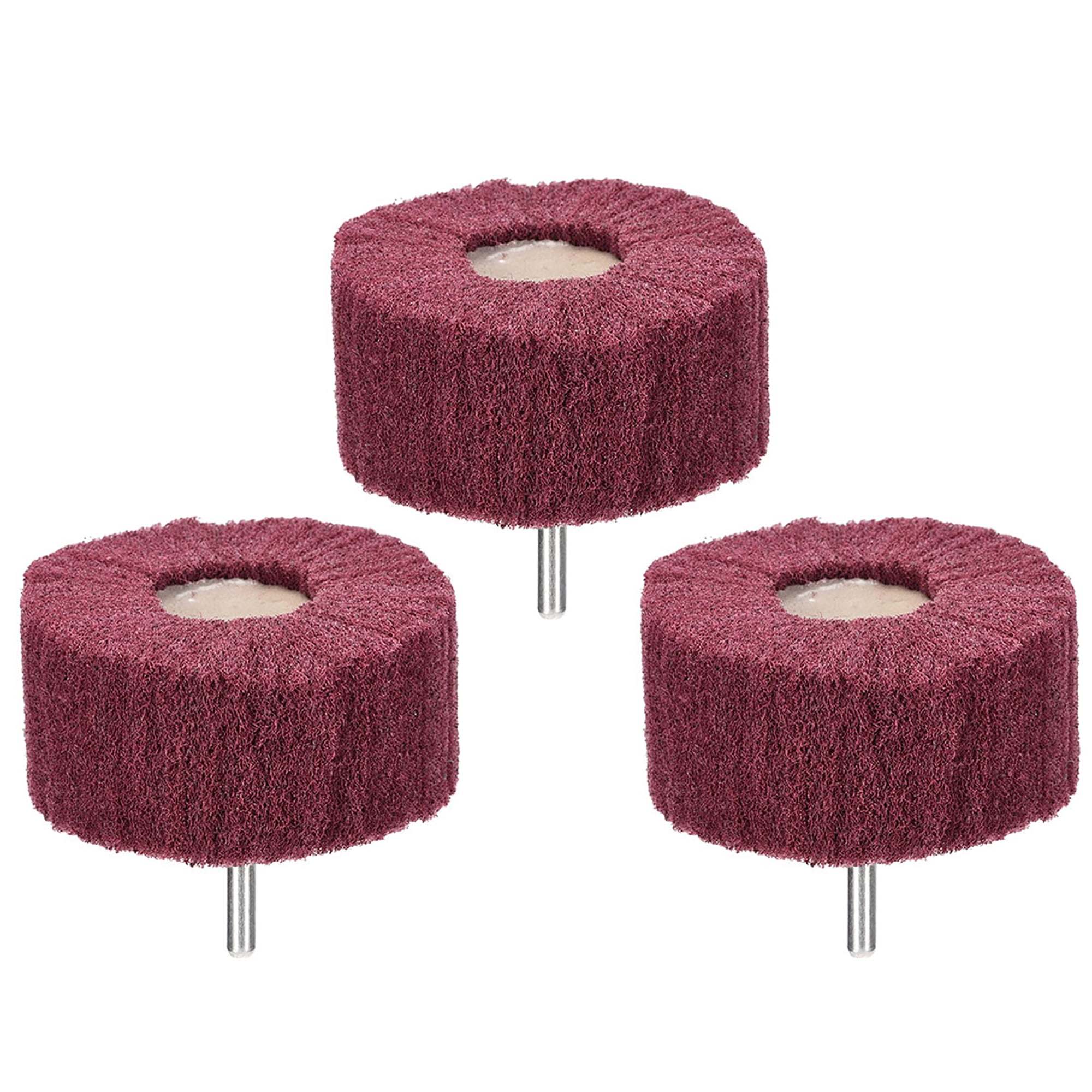 Abrasive Wheels 80mmx40mm Buffing Polishing Wheels with 6mm Shank 3pcs